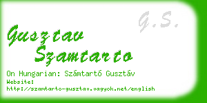gusztav szamtarto business card