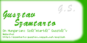 gusztav szamtarto business card